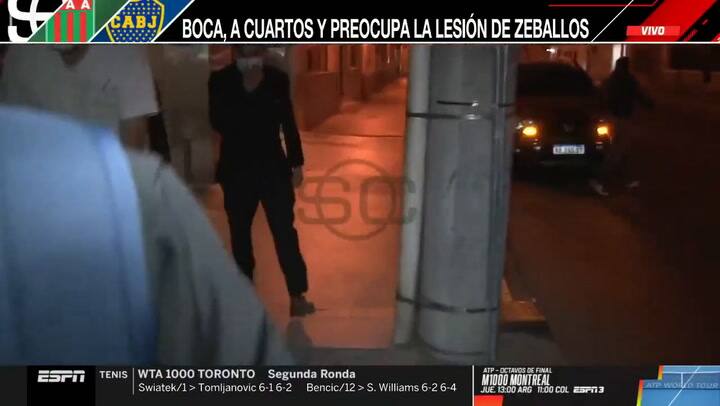 Así se iba Zeballos de la clínica salteña