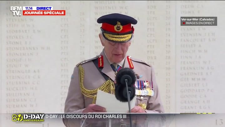 El discurso del Rey Carlos III en el acto por los 80 años del Día-D