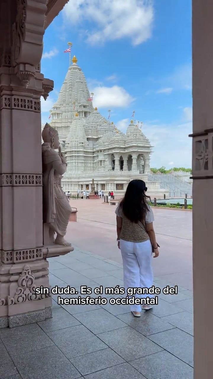 Un templo hindú a 30 minutos de Nueva York (TikTok: @ tripsbyjuliana)