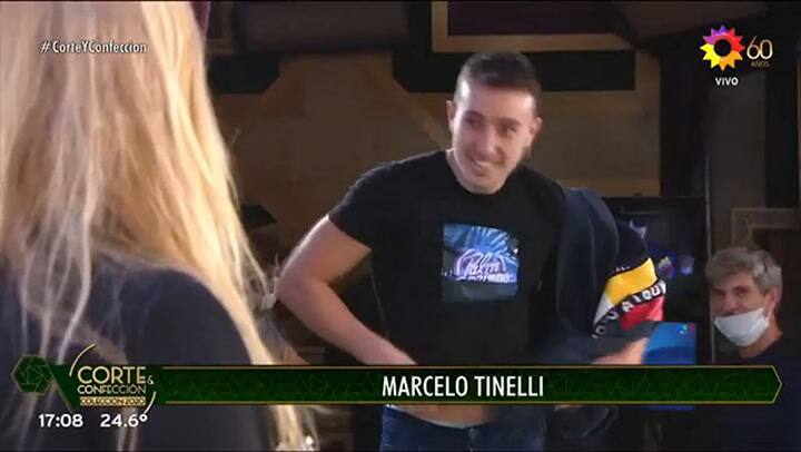Marcelo Tinelli sorprendió en Corte y Confección - Fuente: eltrece