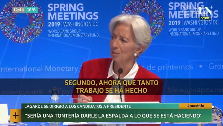 El mensaje de Christine Lagarde a los candidatos presidenciales