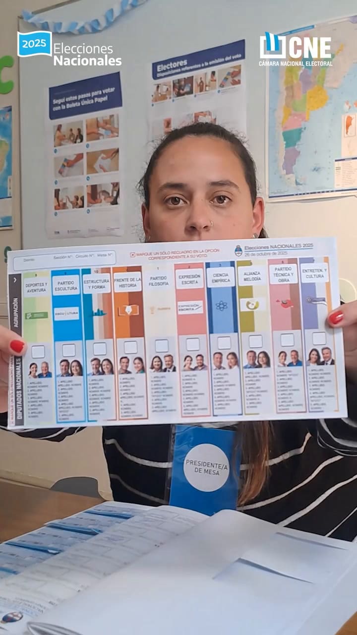 Cómo se vota con la Boleta Única de Papel