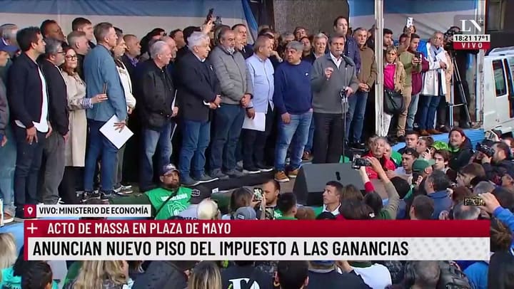 Sergio Massa anuncia el piso del impuesto a las ganancias: $1.770.000