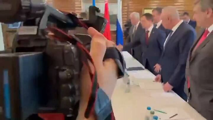 Empezaron las conversaciones en Bielorrusia