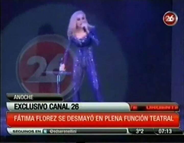 El desmayo de Fátima Florez (Canal 26)