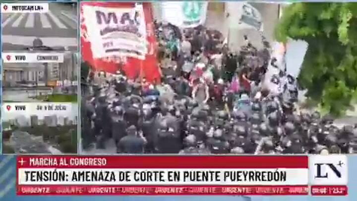 Tensión en Puente Pueyrredón