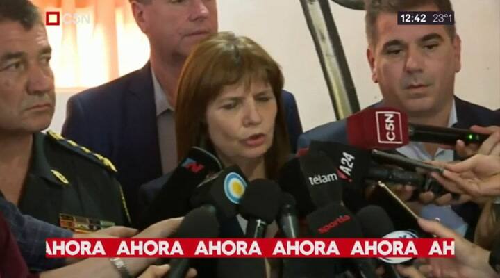 La palabra de Patricia Bullrich y Cristian Ritondo tras las detenciones de los barras de Independien