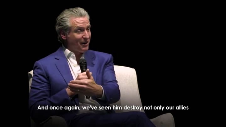 Newsom contra Trump por la guerra con Irán