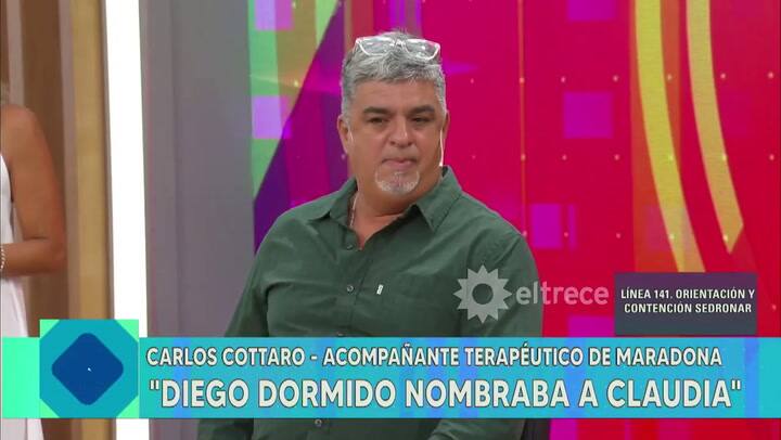 Carlos Cottaro: 'La nombraba a Claudia Villafañe cuando dormía'