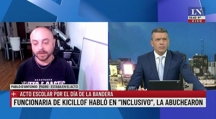 Habla un papá de la escuela de Berisso donde abuchearon a una funcionaria por su discurso en inclusivo