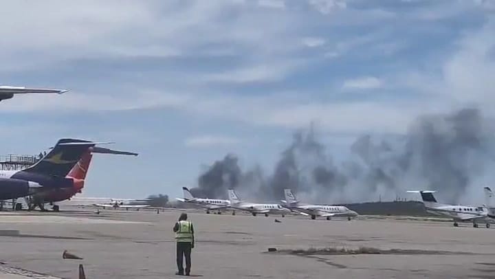 Un jet privado se estrelló en el Aeropuerto de Maiquetía, Venezuela