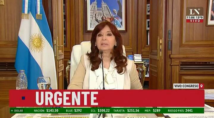 Cristina Kirchner: 'Como dije en el 2019, la sentencia ya estaba escrita'