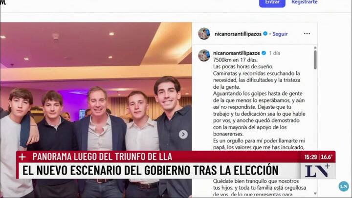 El momento en que Santilli se emociona por el mensaje de su hijo