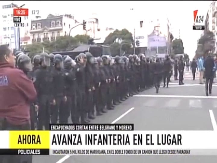 Incidentes en la Av. 9 de julio