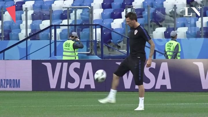 Así entrena la selección croata un día antes del partido contra la Argentina