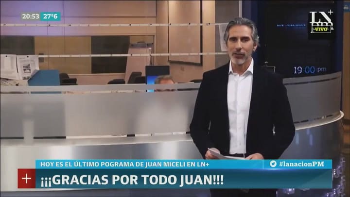La emotiva despedida a Juan Miceli en LN+