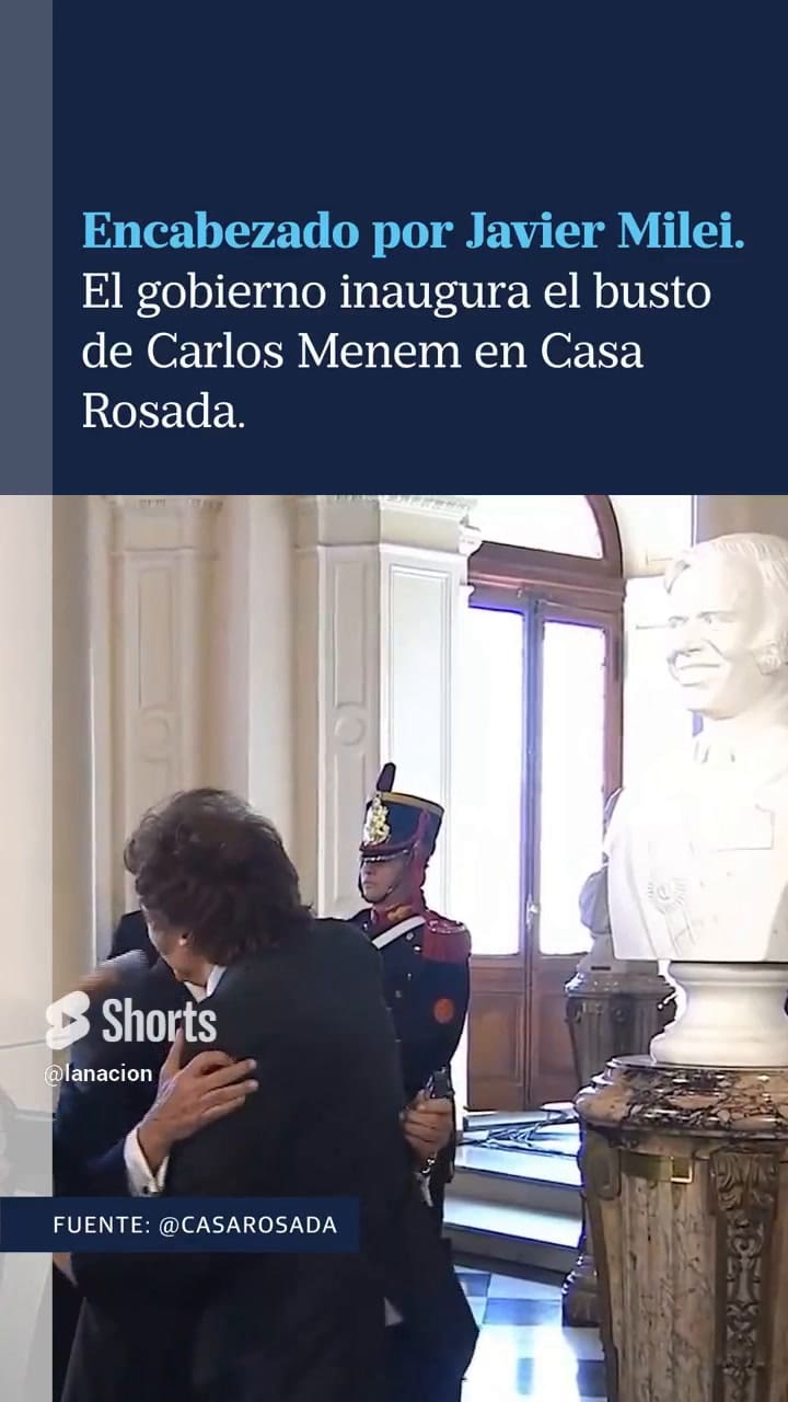 El Gobierno Inaugura El Busto De Carlos Menem En Casa Rosada