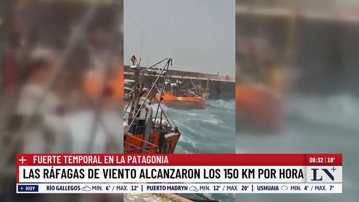 Fuerte temporal en la Patagonia