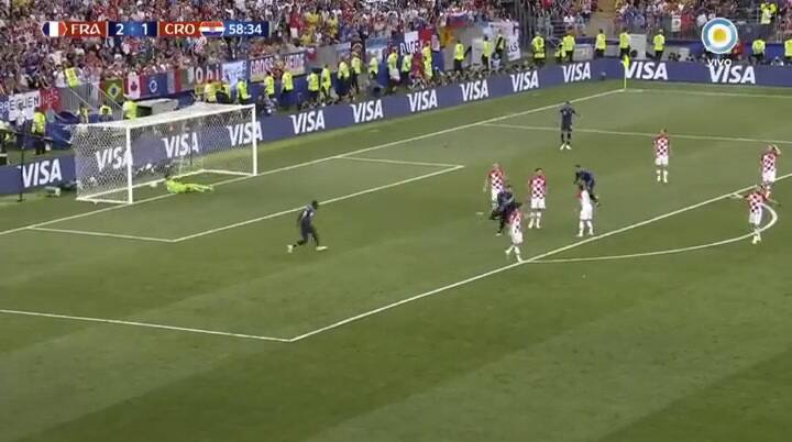 Francia-Croacia: el 3 a 1 de Pogba - Fuente: TV Pública