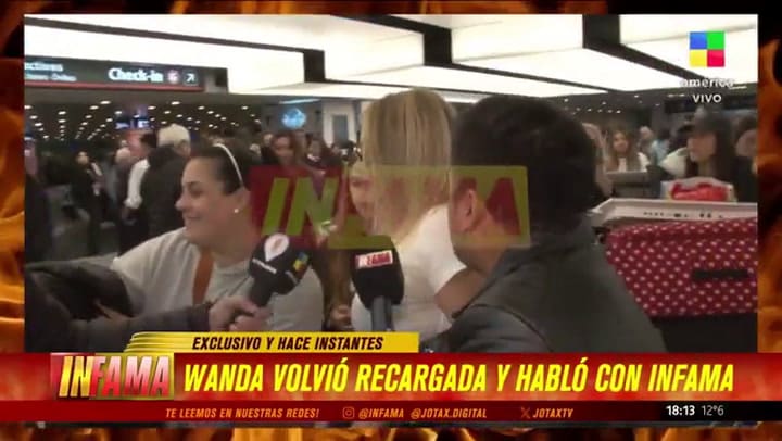 Wanda Nara regresó a la Argentina y apuntó fuertemente contra la China Suárez