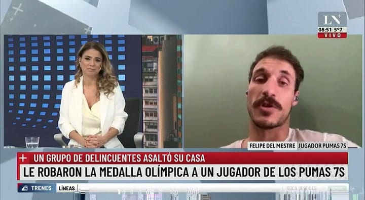 Felipe Del Mestre, capitán de Los Pumas Seven, habló sobre el robo de su medalla