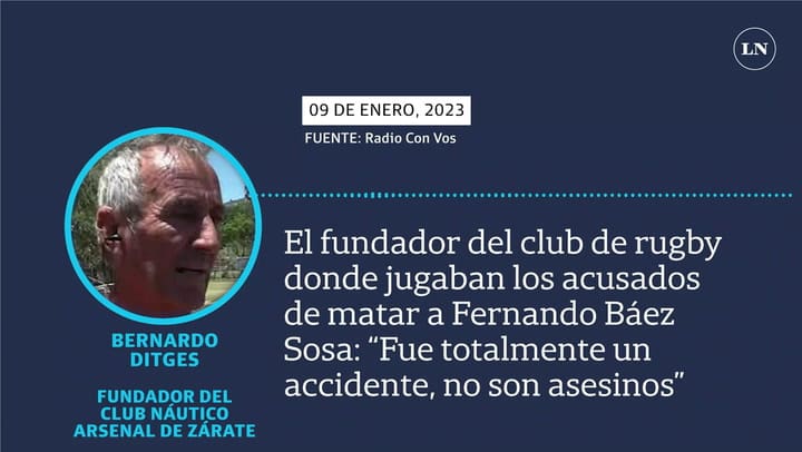 Bernardo Ditges: “Fue totalmente un accidente, no son asesinos”