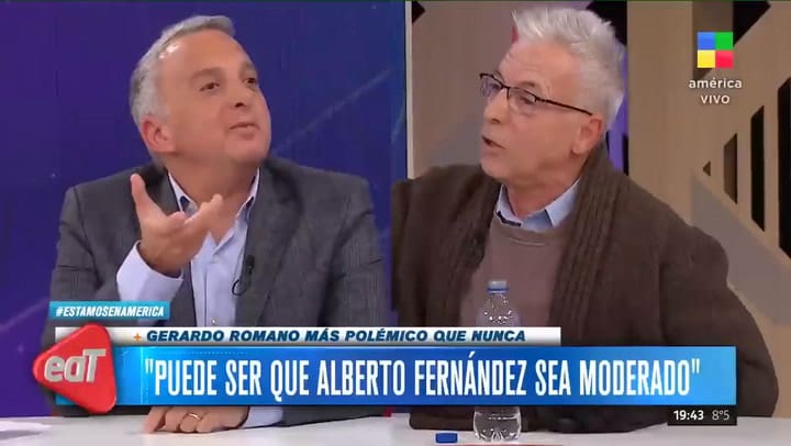 El tenso cruce entre Gerardo Romano y un periodista en pleno diálogo televisivo