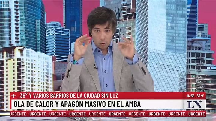 Fuerte corte de luz en la Ciudad de Buenos Aires