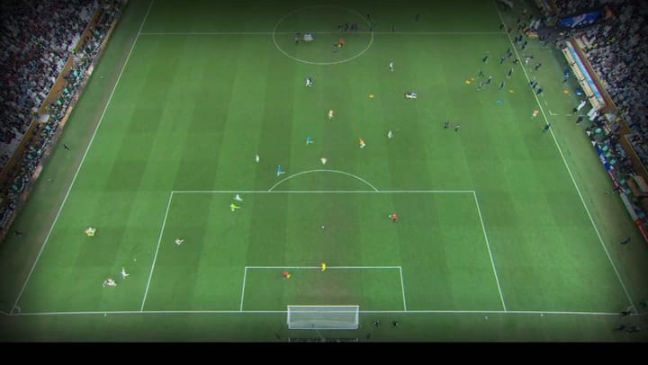 El festejo tras ganar el Mundial visto desde arriba