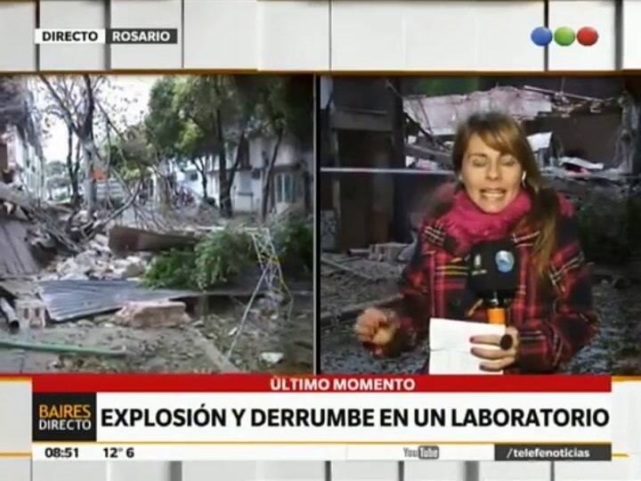 Explosión y derrumbe en Rosario