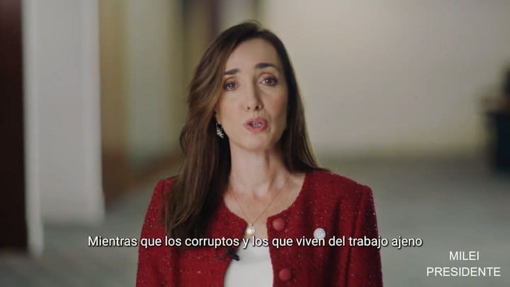 El spot de la campaña presidencial de MIlei en 2023 con sus candidatos estelares