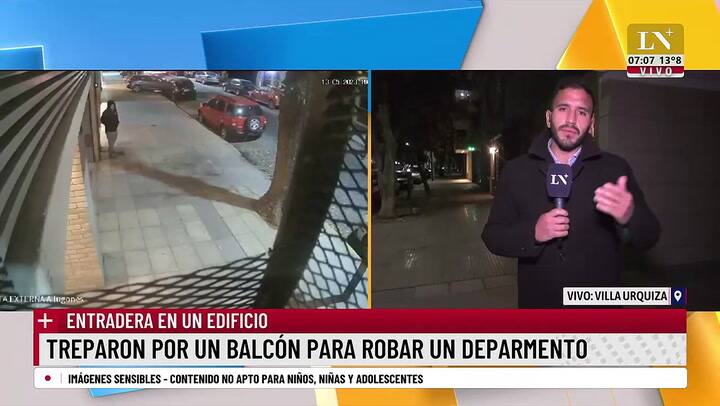 Robo modalidad 'hombre araña' en un departamento