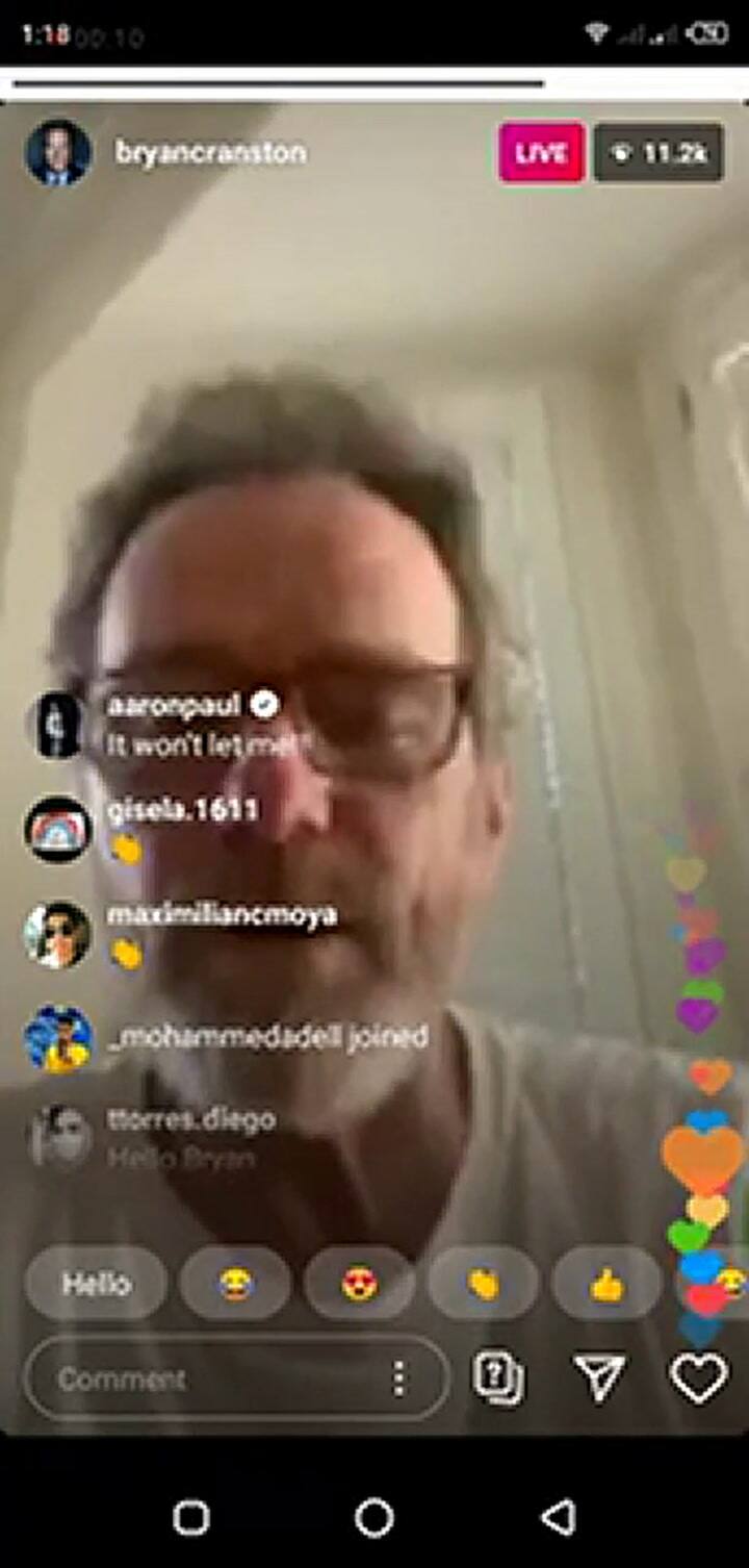 Bryan Cranston y Aaron Paul se reencontraron en un vivo de Instagram - Fuente: Instagram