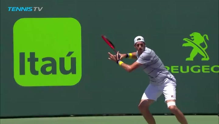 Del Potro contra Isner en el Masters 1000 de Miami 2018 - Fuente: Tennis TV