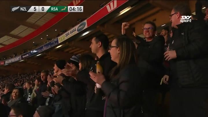 Springboks 36 - All Blacks 34 2018 - Fuente: Sky Sport