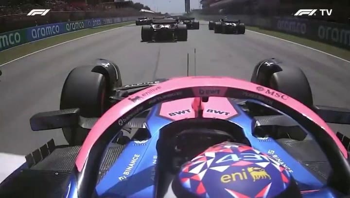 Así fue la largada de Franco Colapinto en el GP de España