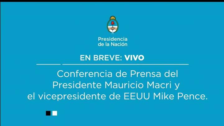 Declaración conjunta del Presidente Macri y el Vicepresidente de Estados Unidos, Mike Pence