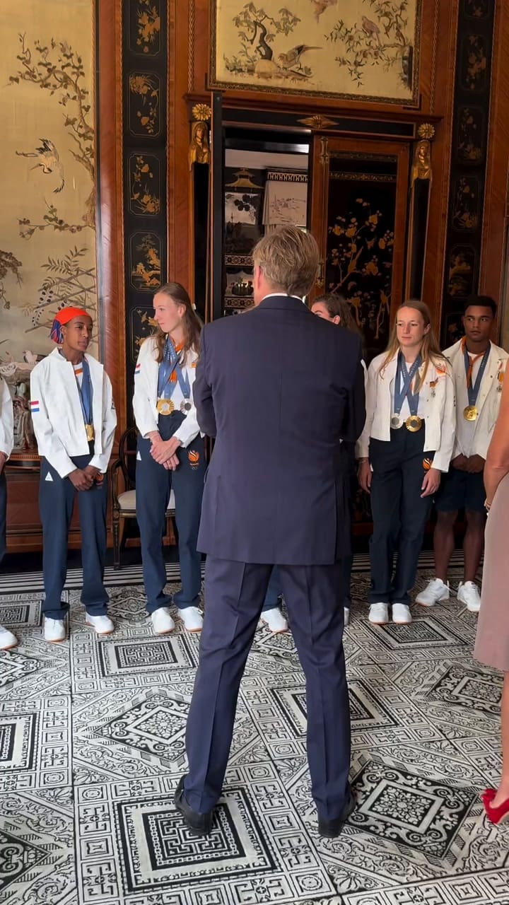 De Medaillewinnaars Van De Olympische Spelen Zijn Vandaag Gehuldigd In De Glazen Zaal In Den Haag. Na De Huldiging Worden De Sporters Door Koning Willem-alexander En Koningin Máxima Ontvangen Op Paleis Huis Te