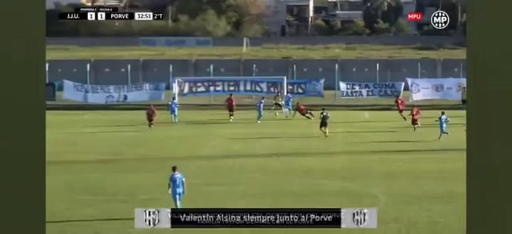 Cuarta chance min 33 del ST gol en contra de un jugador del Club El Porvenir