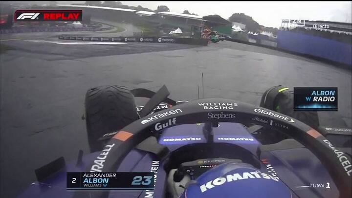 El choque de Albon en F1