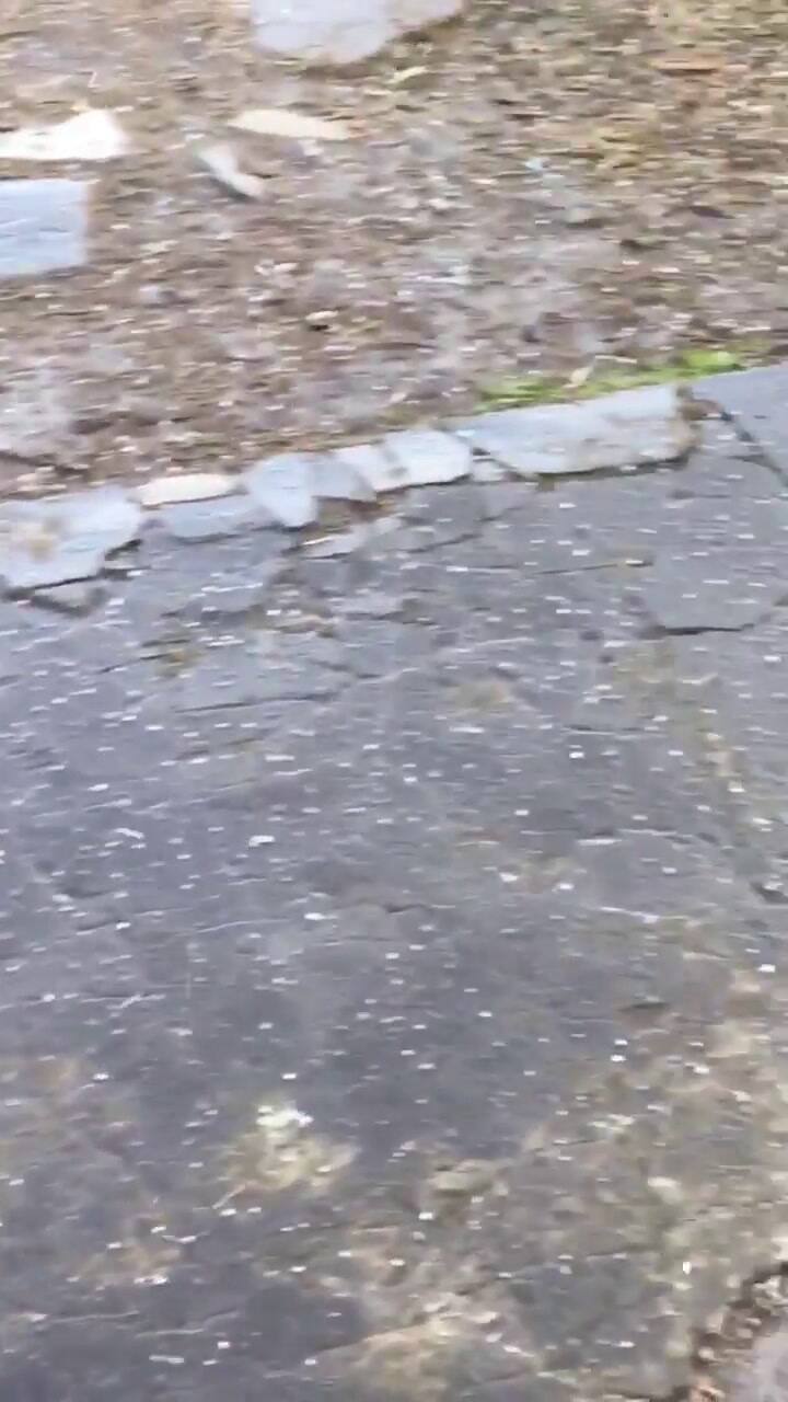 Qué es el graupel: el fenómeno meteorológico que llegó junto con la ola polar - Fuente: Twitter