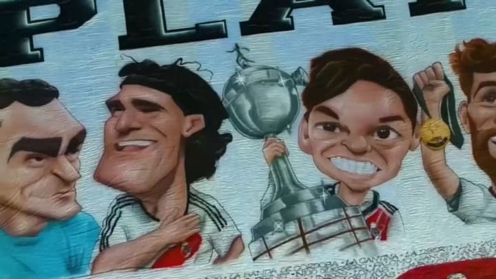 El telón del Hincha de River - Fuente: YouTube