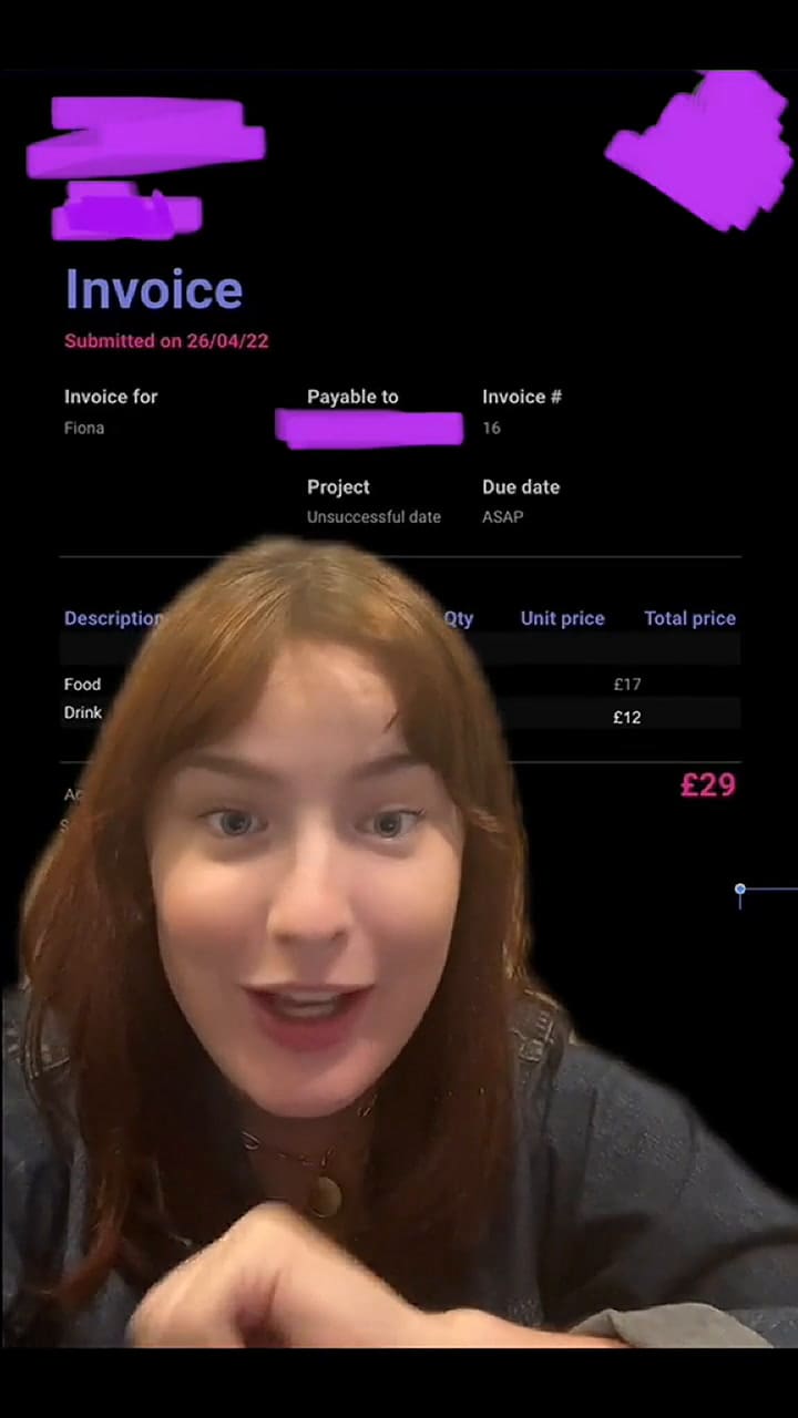 Contó que le enviaron una factura después de su primera cita