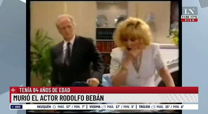 Murió el actor Rodolfo Bebán