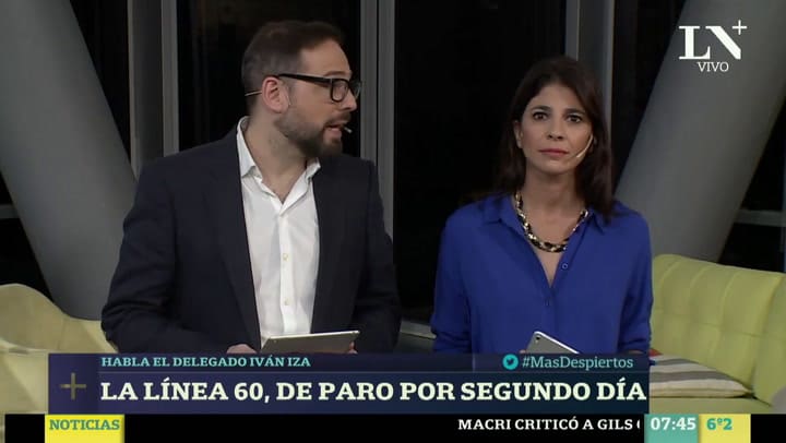 La línea 60, de paro por segundo día
