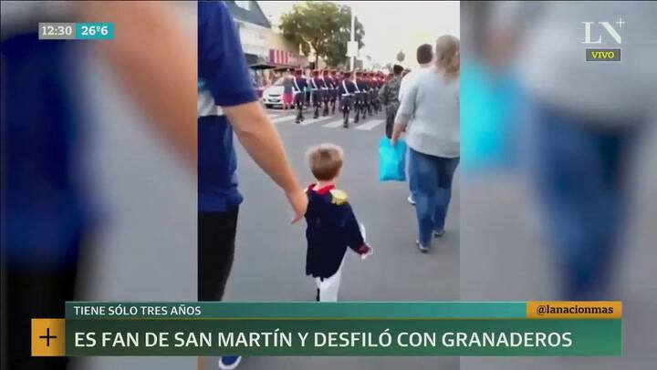 El granaderito de tres años que es fanático de San Martín