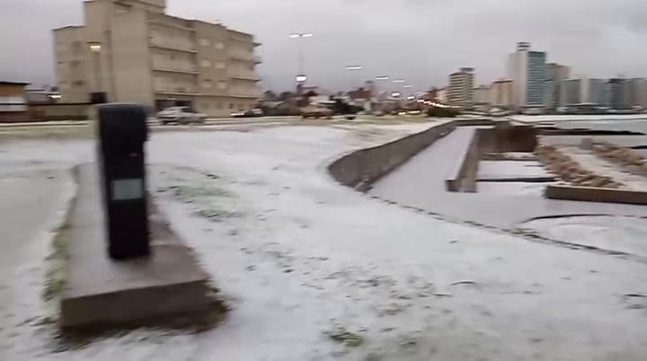 Imágenes de la nevada en Miramar