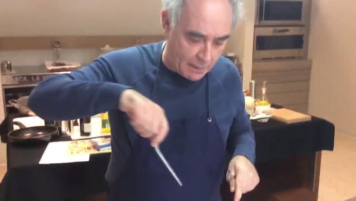 Una receta que compartió Ferrán Adriá en su cuenta de Twitter