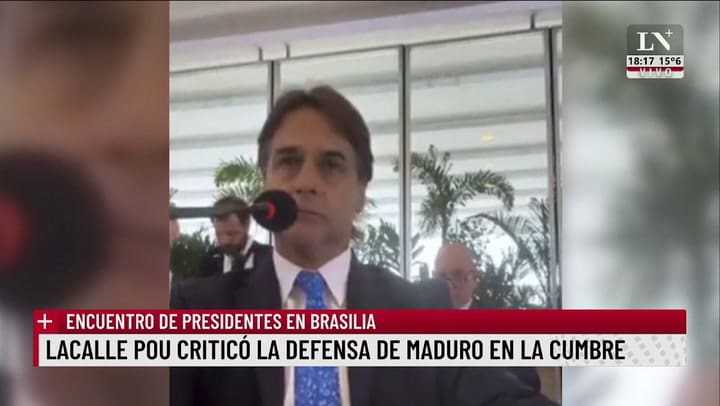 Lacalle Pou criticó la defensa de Maduro en la cumbre