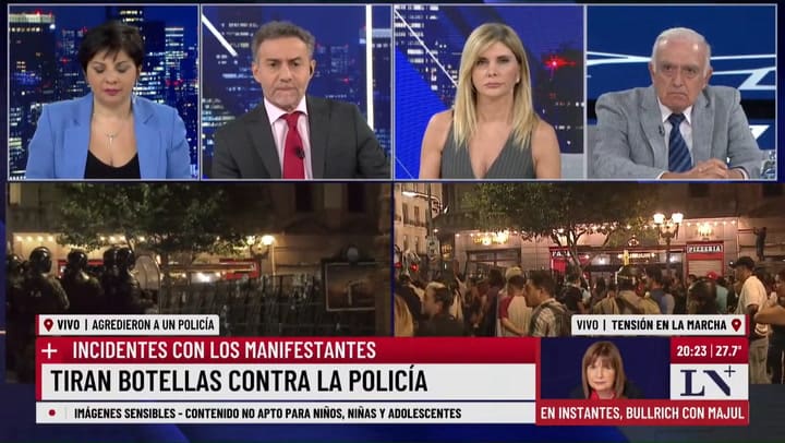 "Cuando las fuerzas no son agredidas, actúan con paz": Bullrich sobre el operativo de Seguridad